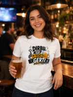 Dirbu, Kad Galėčiau Gerti humoristiniai marškinėliai darbui ir po darbo – lietuviškas marškinėlis su humoru