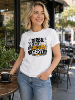 Dirbu, Kad Galėčiau Gerti humoristiniai marškinėliai darbui ir po darbo – lietuviškas marškinėlis su humoru